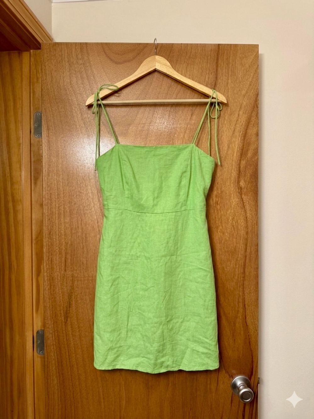 Old Navy Fit & Flare Tie-Shoulder Mini Cami Dress - Greengage